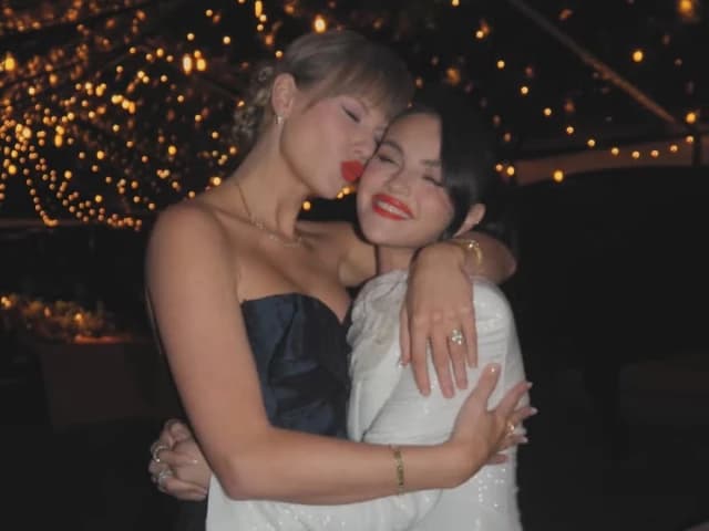 Selena Gomez wears gold to Taylor Swift and Travis Kelce's wedding