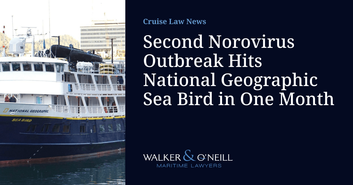 Second Norovirus Outbreak Hits National Geographic Sea Bird in One Month