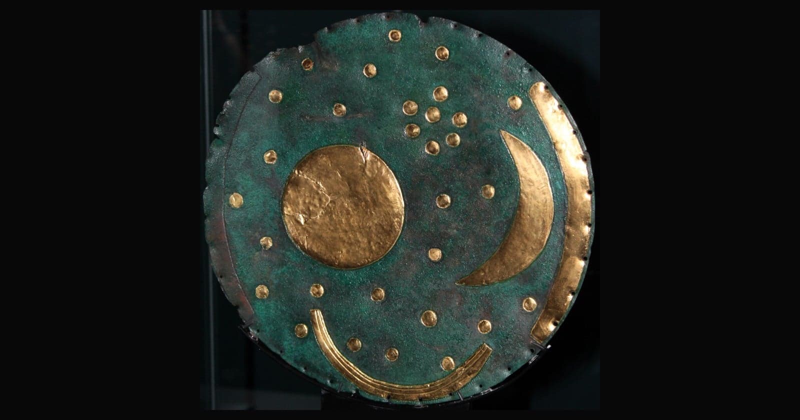 The oldest known image of the cosmos is a Bronze Age disc of bronze and gold, dug from a German hilltop by looters and recovered three years later in a Swiss police sting